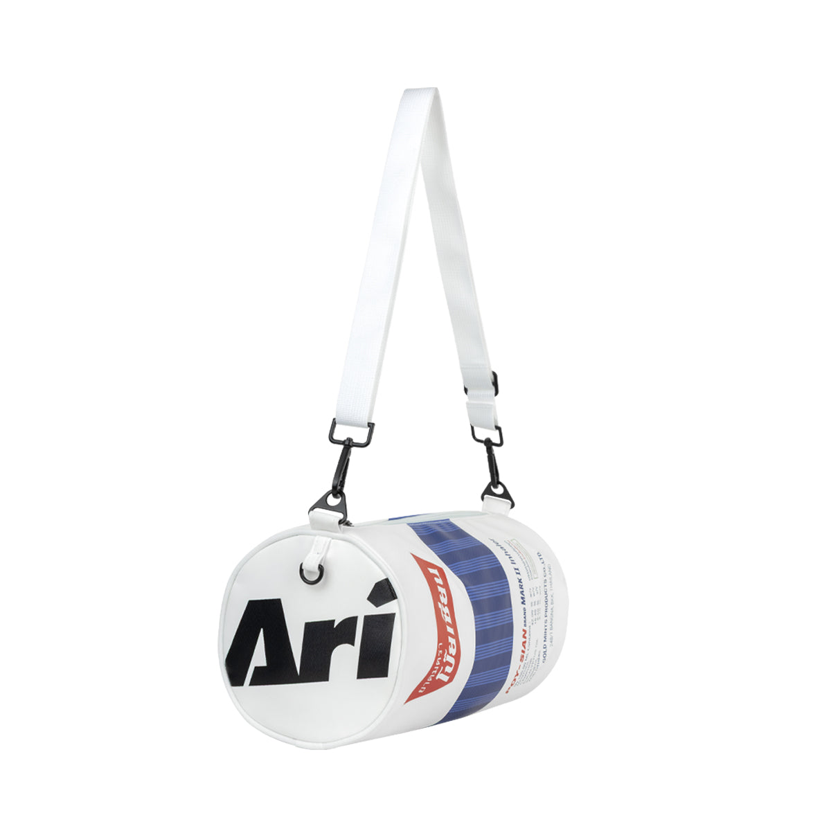 ARI X POYSIAN MINI DUFFLE BAG - WHITE/NAVY/RED