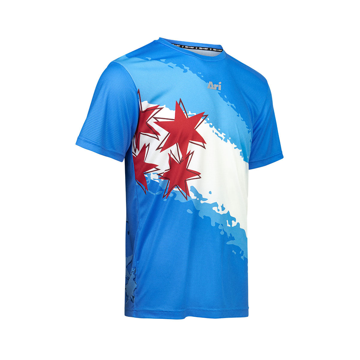 ARI ADEPT CHICAGO26 GRAPHIC RUNNING TEE - BLUE/RED/WHITE