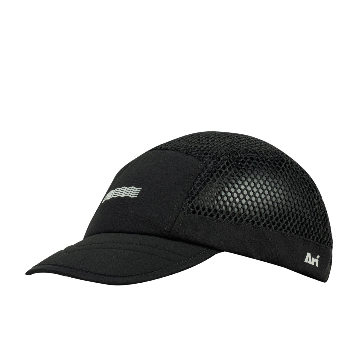 ARI ADEPT KOTH TRAIL RUNNING MESH CAP - BLACK/BLACK/SILVER