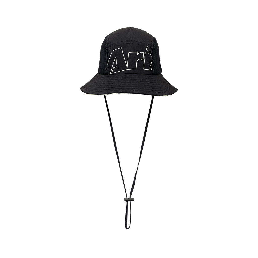 ARI ADEPT ORBITZ RUNNING BUCKET HAT - BLACK/WHITE/SILVER