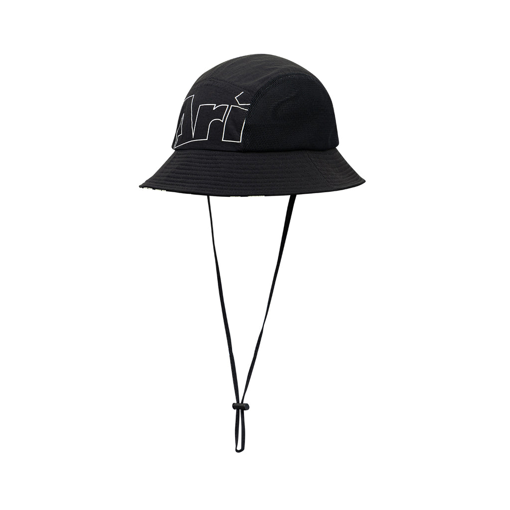 ARI ADEPT ORBITZ RUNNING BUCKET HAT - BLACK/WHITE/SILVER