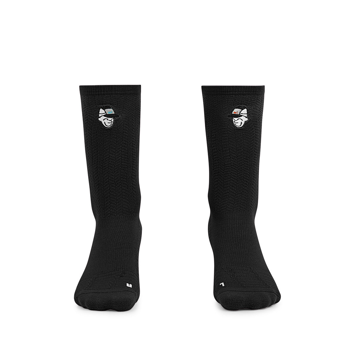 ARI ADEPT RUNNA CREW RUNNING SOCKS - BLACK/BLACK/WHITE