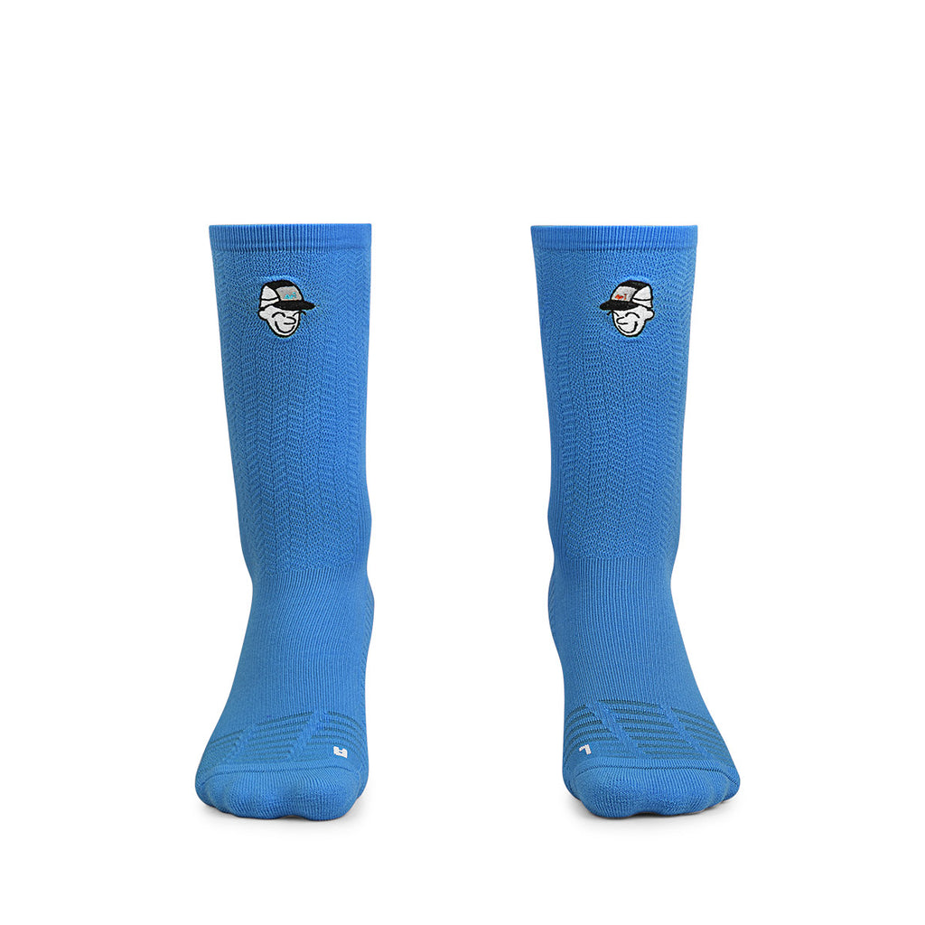 ARI ADEPT RUNNA CREW RUNNING SOCKS - BLUE/BLUE/WHITE
