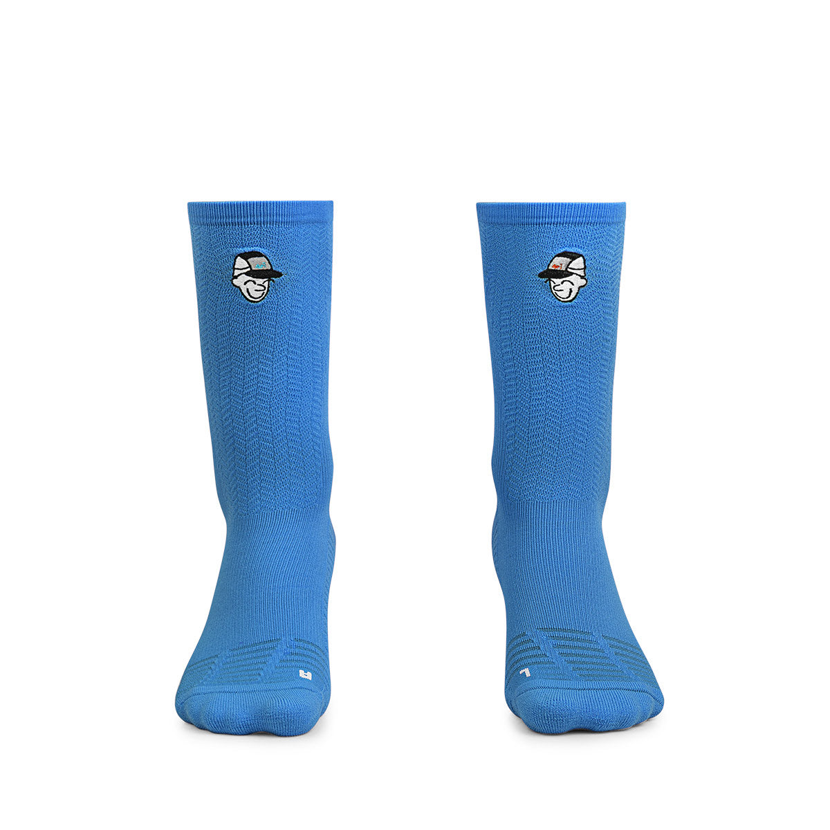 ARI ADEPT RUNNA CREW RUNNING SOCKS - BLUE/BLUE/WHITE