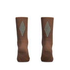 ARI ADEPT RUNNA CREW RUNNING SOCKS - BROWN/BROWN/BLUE