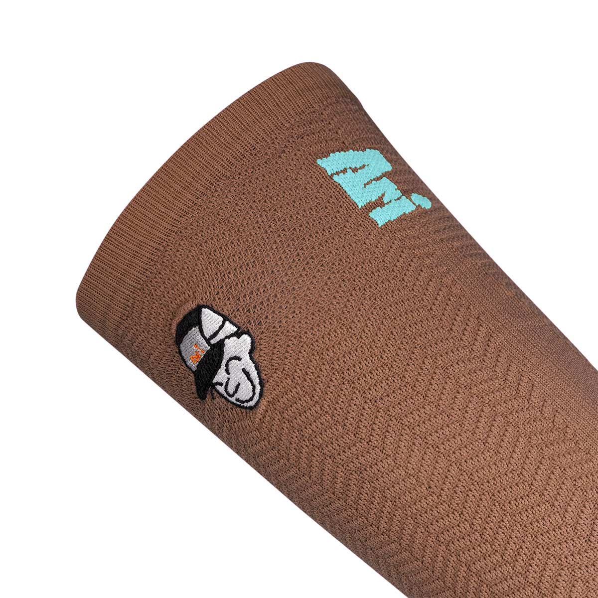 ARI ADEPT RUNNA CREW RUNNING SOCKS - BROWN/BROWN/BLUE