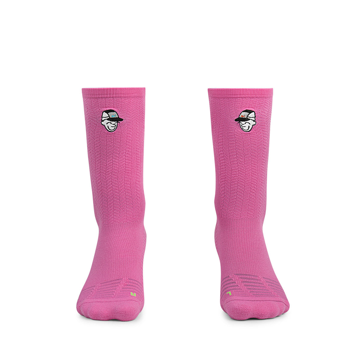 ARI ADEPT RUNNA CREW RUNNING SOCKS - PINK/PINK/VOLT