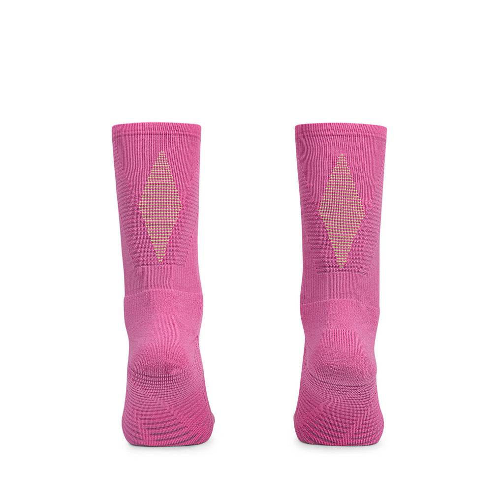 ARI ADEPT RUNNA CREW RUNNING SOCKS - PINK/PINK/VOLT