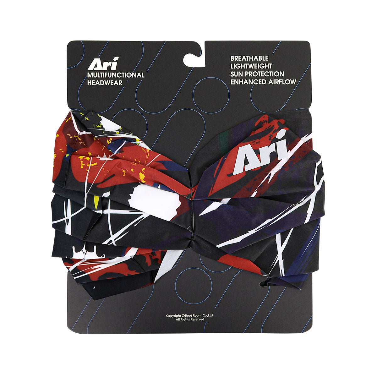 ARI ADEPT UNITY SPLASH RUNNING MULTIFUNCTIONAL HEADWEAR - BLACK/WHITE/RED