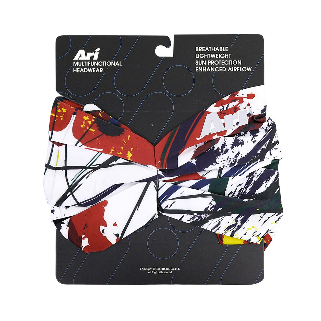 ARI ADEPT UNITY SPLASH RUNNING MULTIFUNCTIONAL HEADWEAR - WHITE/BLACK/RED