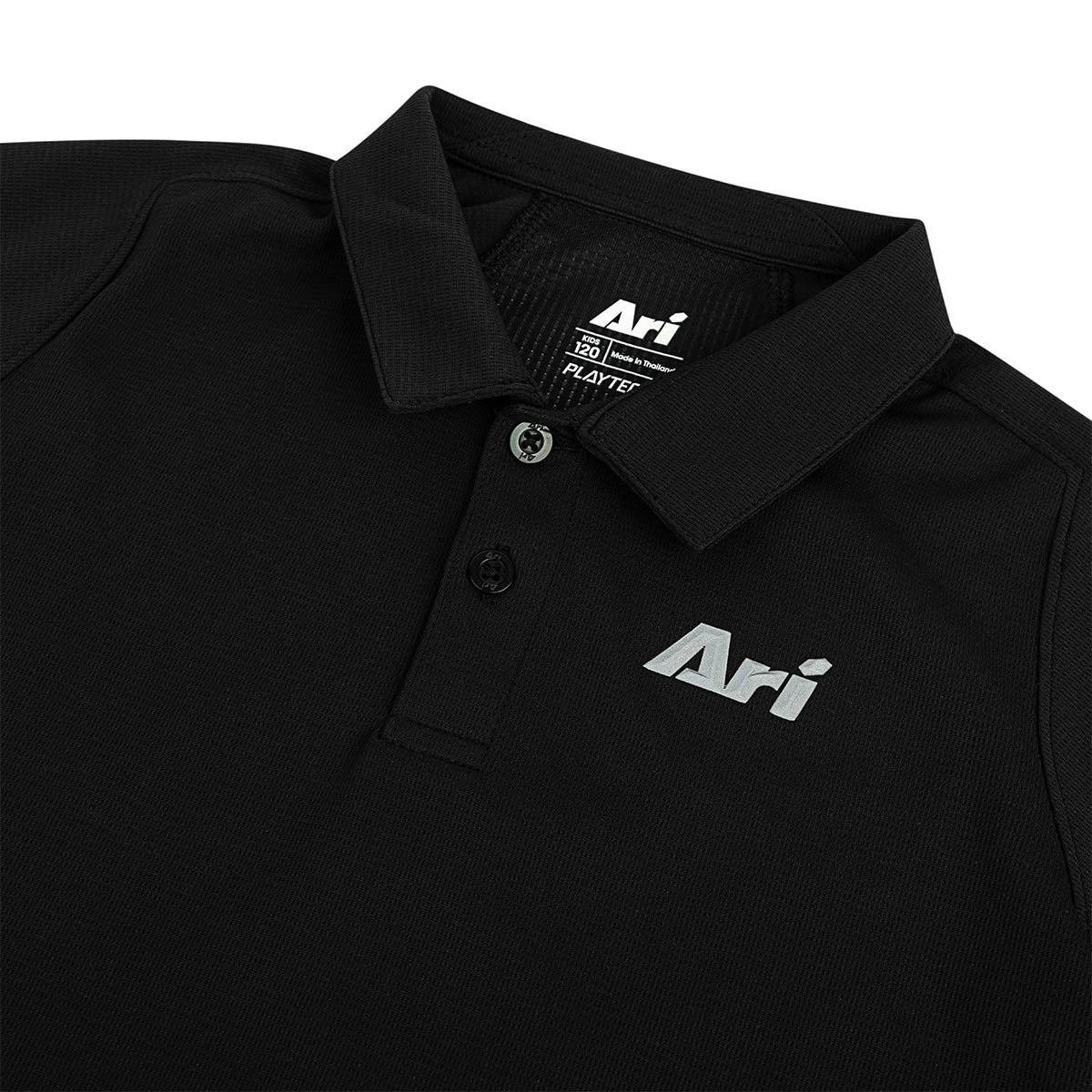 ARI BOY ADEPT GOLF POLO - BLACK/BLACK/SILVER