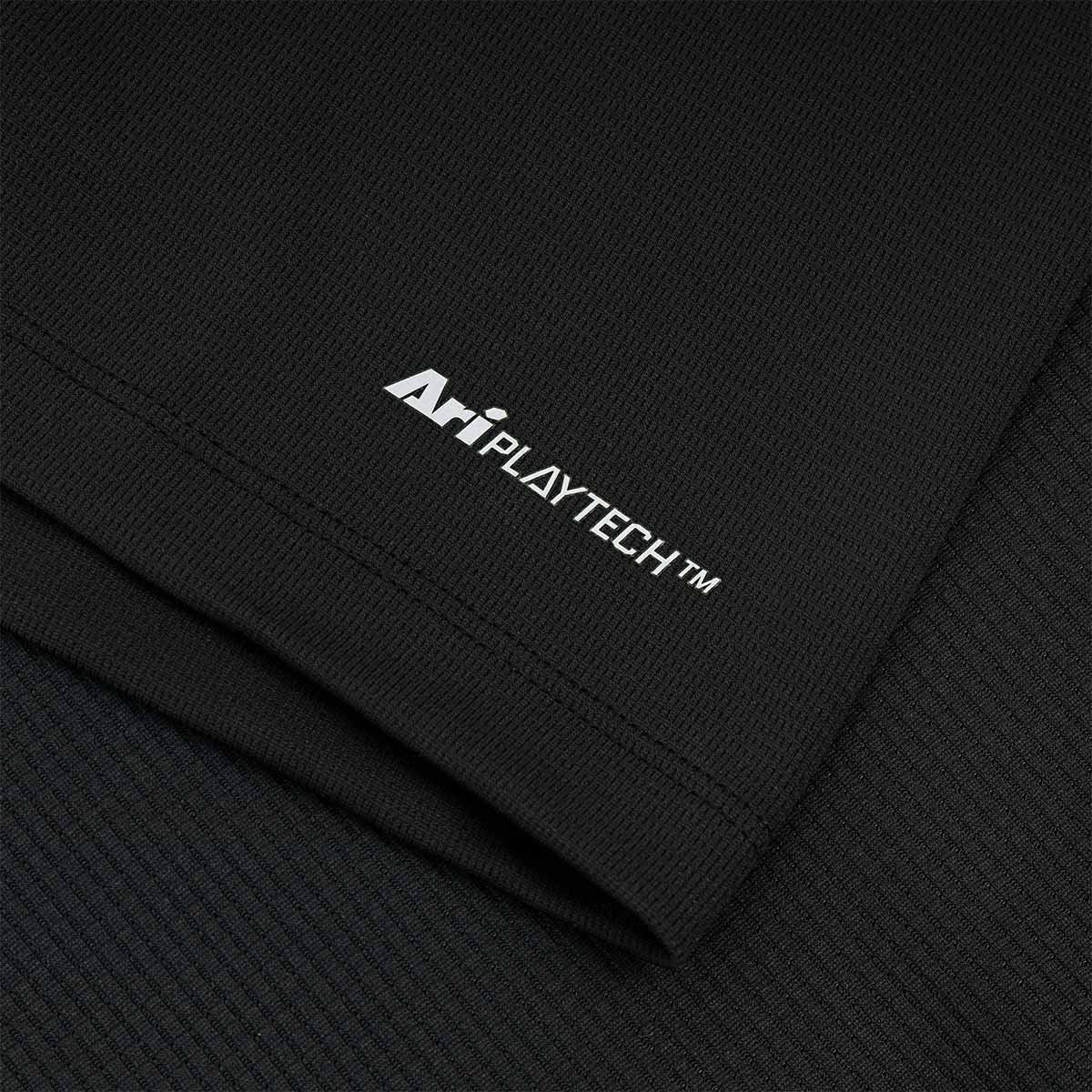 ARI BOY ADEPT GOLF POLO - BLACK/BLACK/SILVER