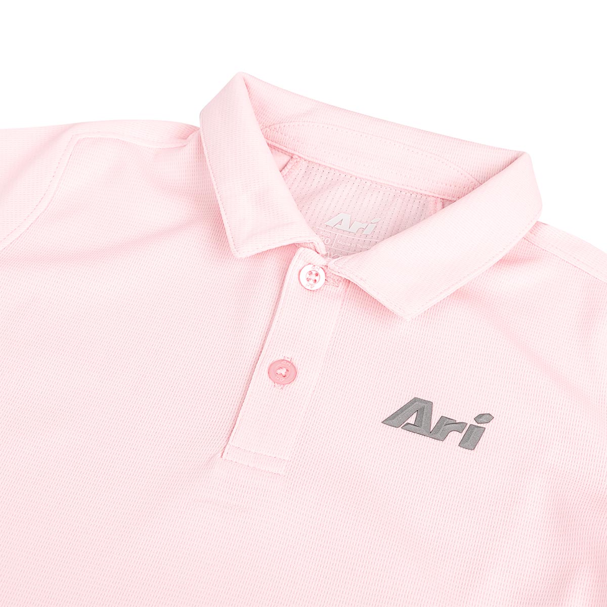 ARI BOY ADEPT GOLF POLO - PINK/PINK/SILVER
