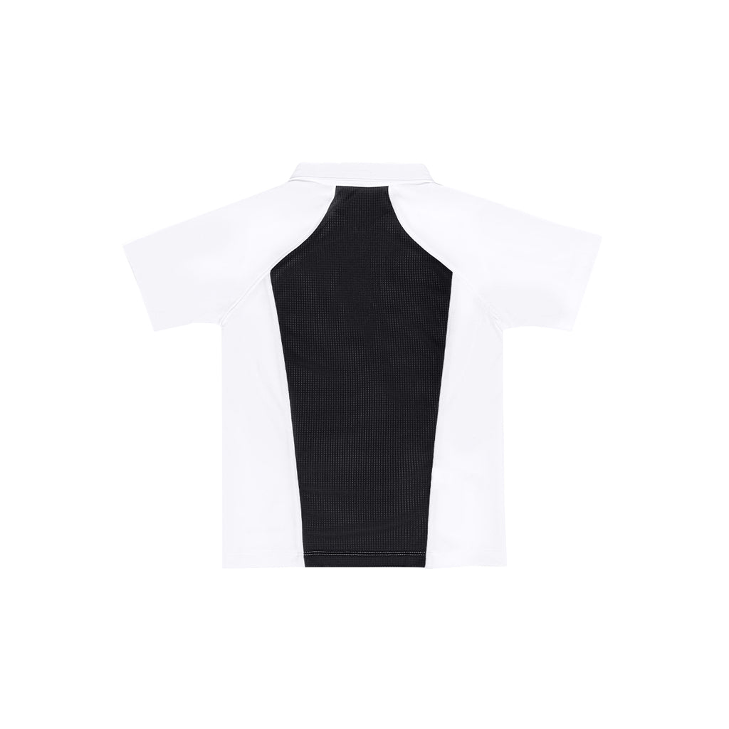 ARI BOY ADEPT GOLF POLO - WHITE/BLACK/SILVER