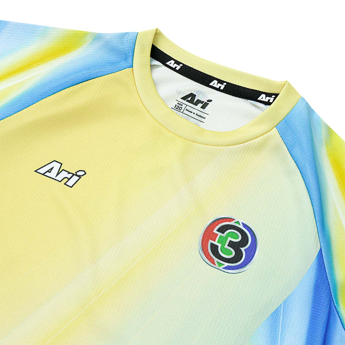 ARI CH3 56ANNIV KIDS TURMERIC TEAM MATCH JERSEY - TURMERIC YELLOW/SAPPHIRE BLUE/SKY BLUE