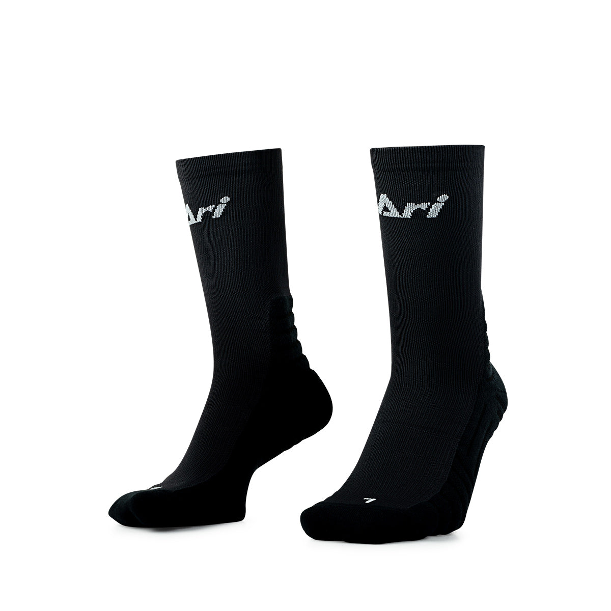 ARI ELITE KINETIC CREW SOCKS - BLACK/WHITE/BLACK