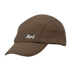 ARI ESSENTIAL 5 PANELS RUNNING CAP - BROWN/SILVER/BROWN