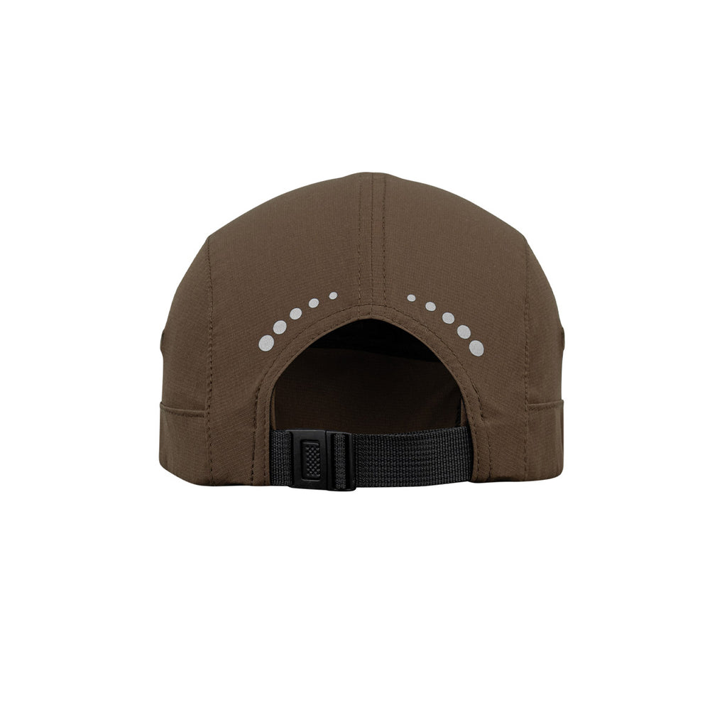 ARI ESSENTIAL 5 PANELS RUNNING CAP - BROWN/SILVER/BROWN