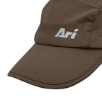 ARI ESSENTIAL 5 PANELS RUNNING CAP - BROWN/SILVER/BROWN