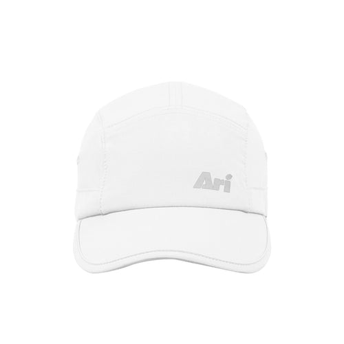 ARI ESSENTIAL 5 PANELS RUNNING CAP - WHITE/SILVER/WHITE