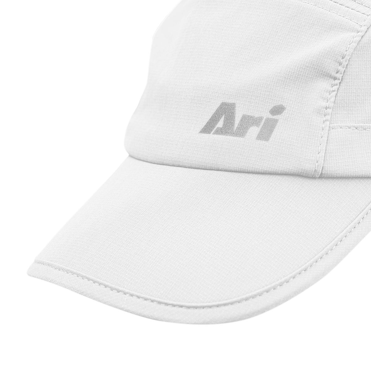ARI ESSENTIAL 5 PANELS RUNNING CAP - WHITE/SILVER/WHITE
