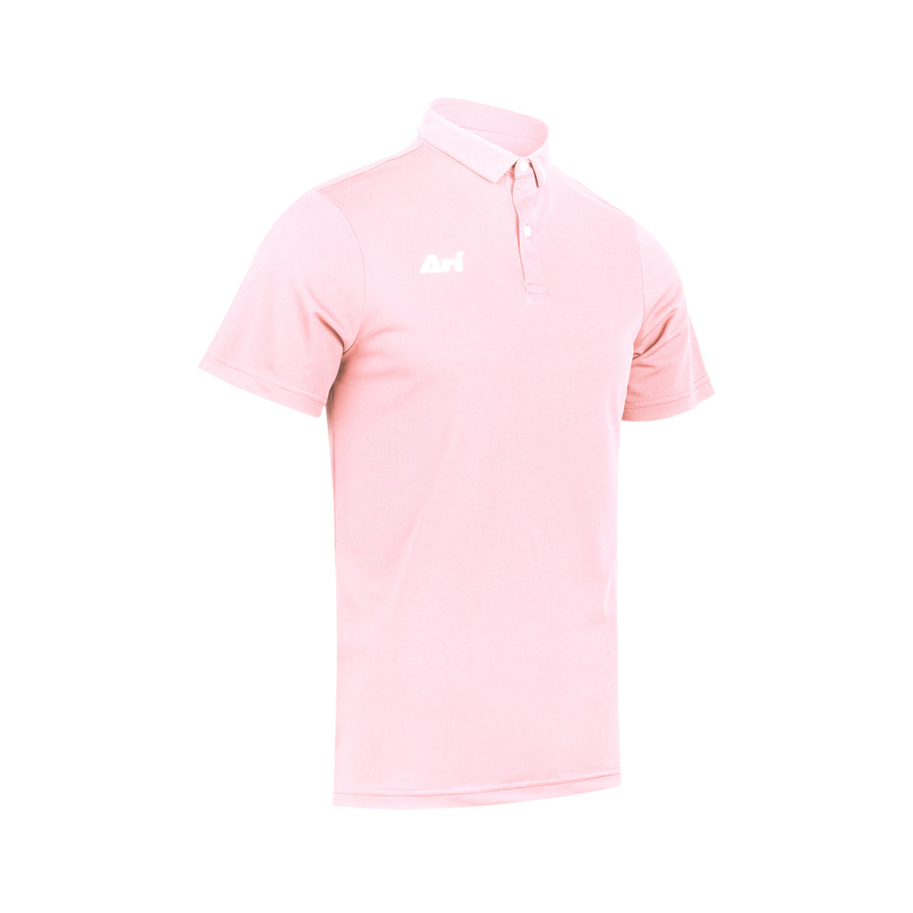 ARI ESSENTIAL BREATHABLE POLO - PINK/PINK/WHITE
