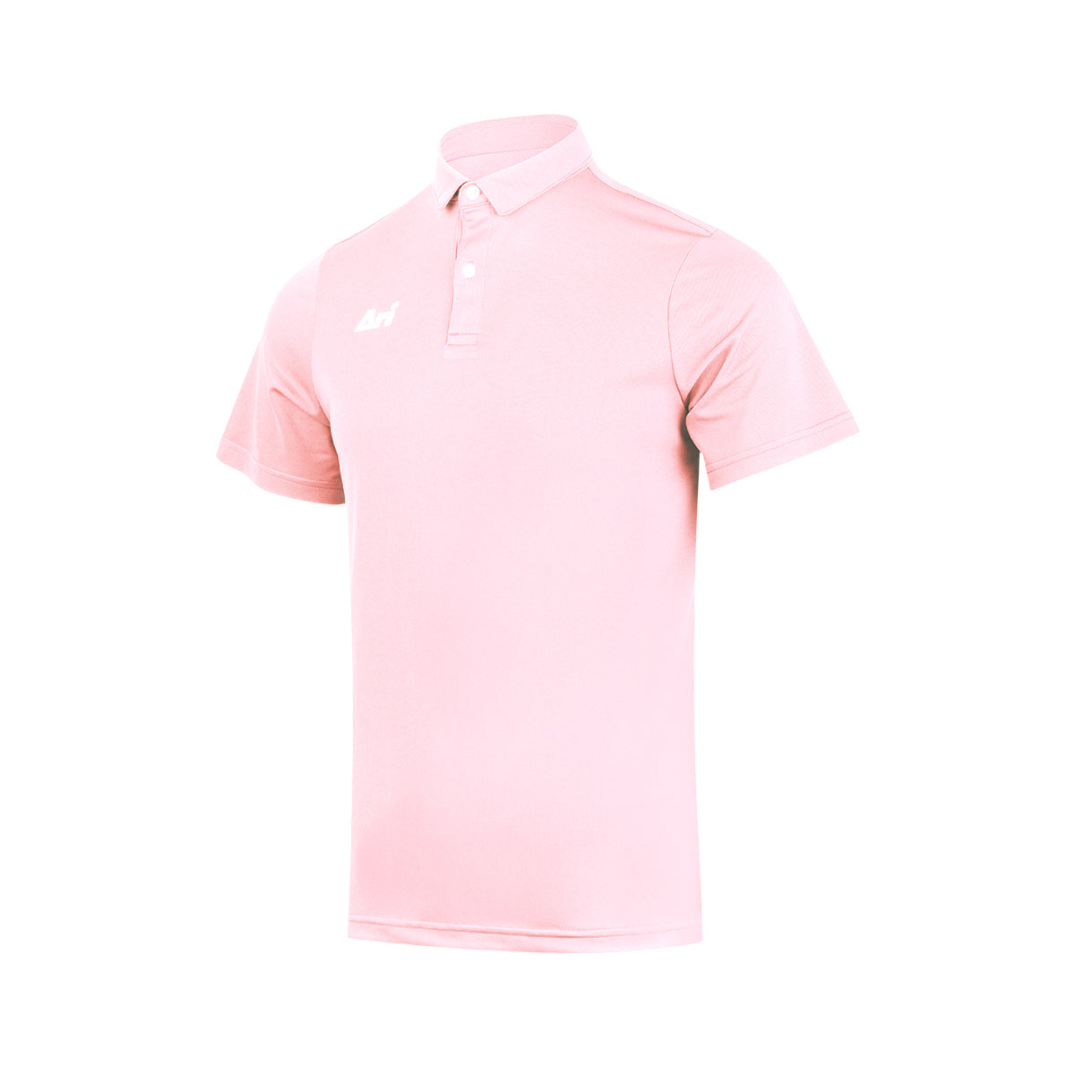 ARI ESSENTIAL BREATHABLE POLO - PINK/PINK/WHITE