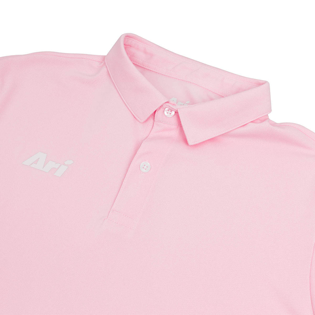 ARI ESSENTIAL BREATHABLE POLO - PINK/PINK/WHITE