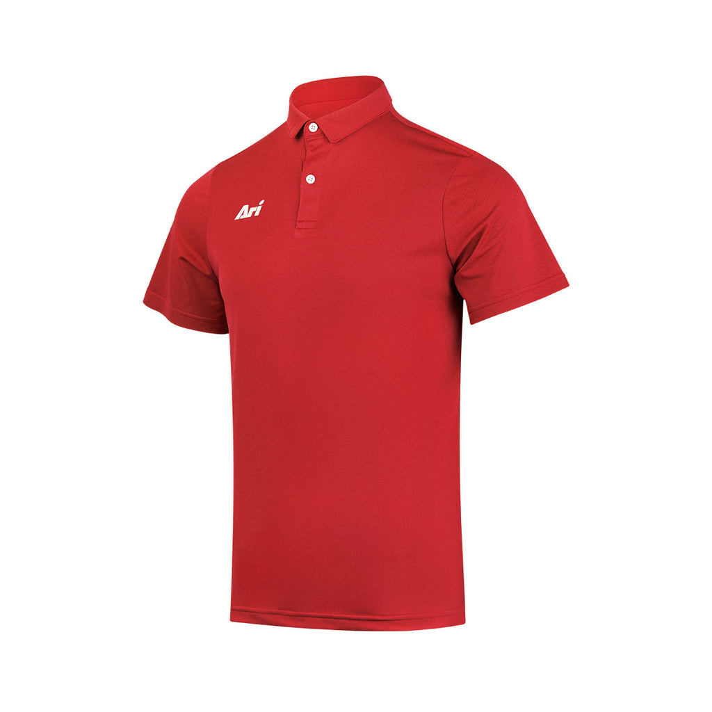 ARI ESSENTIAL BREATHABLE POLO - RED/RED/WHITE