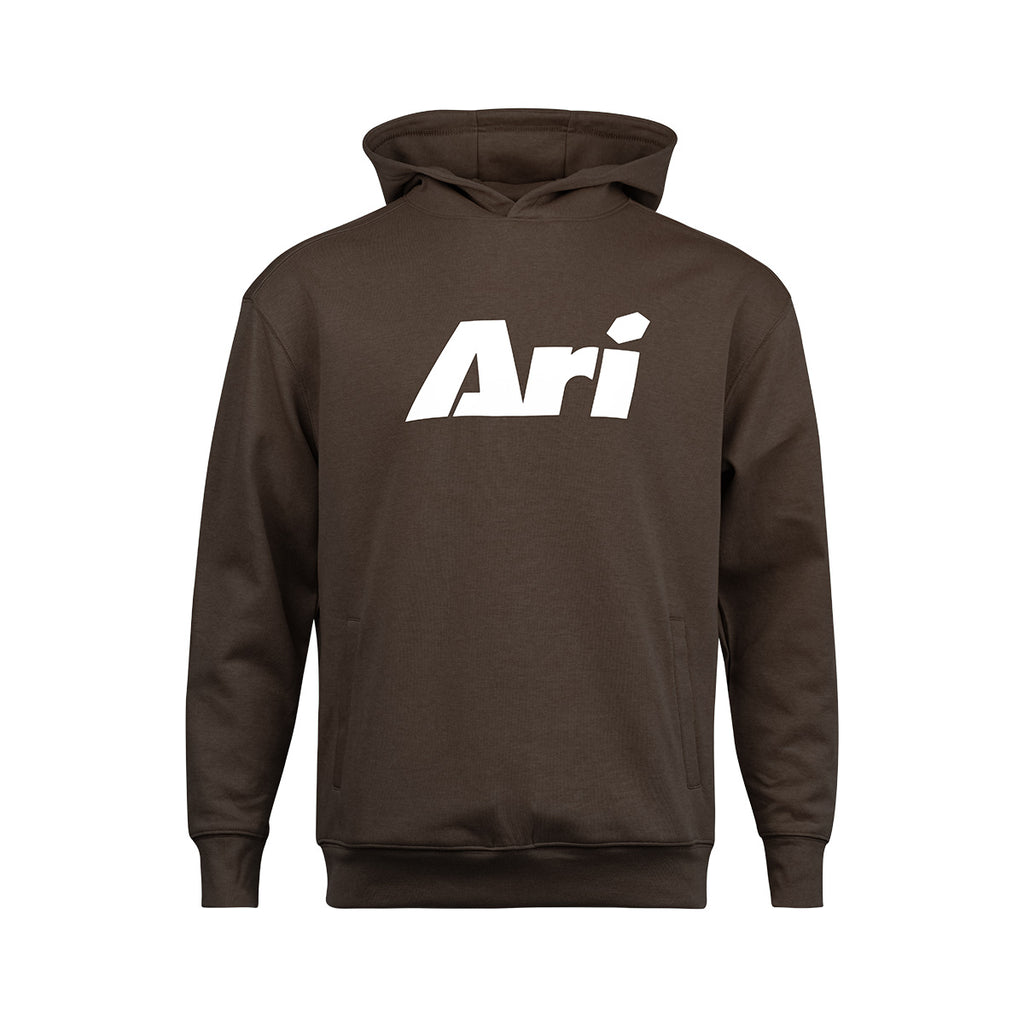 ARI ESSENTIAL HOODIE - BROWN/WHITE/BROWN
