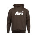 ARI ESSENTIAL HOODIE - BROWN/WHITE/BROWN