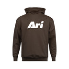 ARI ESSENTIAL HOODIE - BROWN/WHITE/BROWN