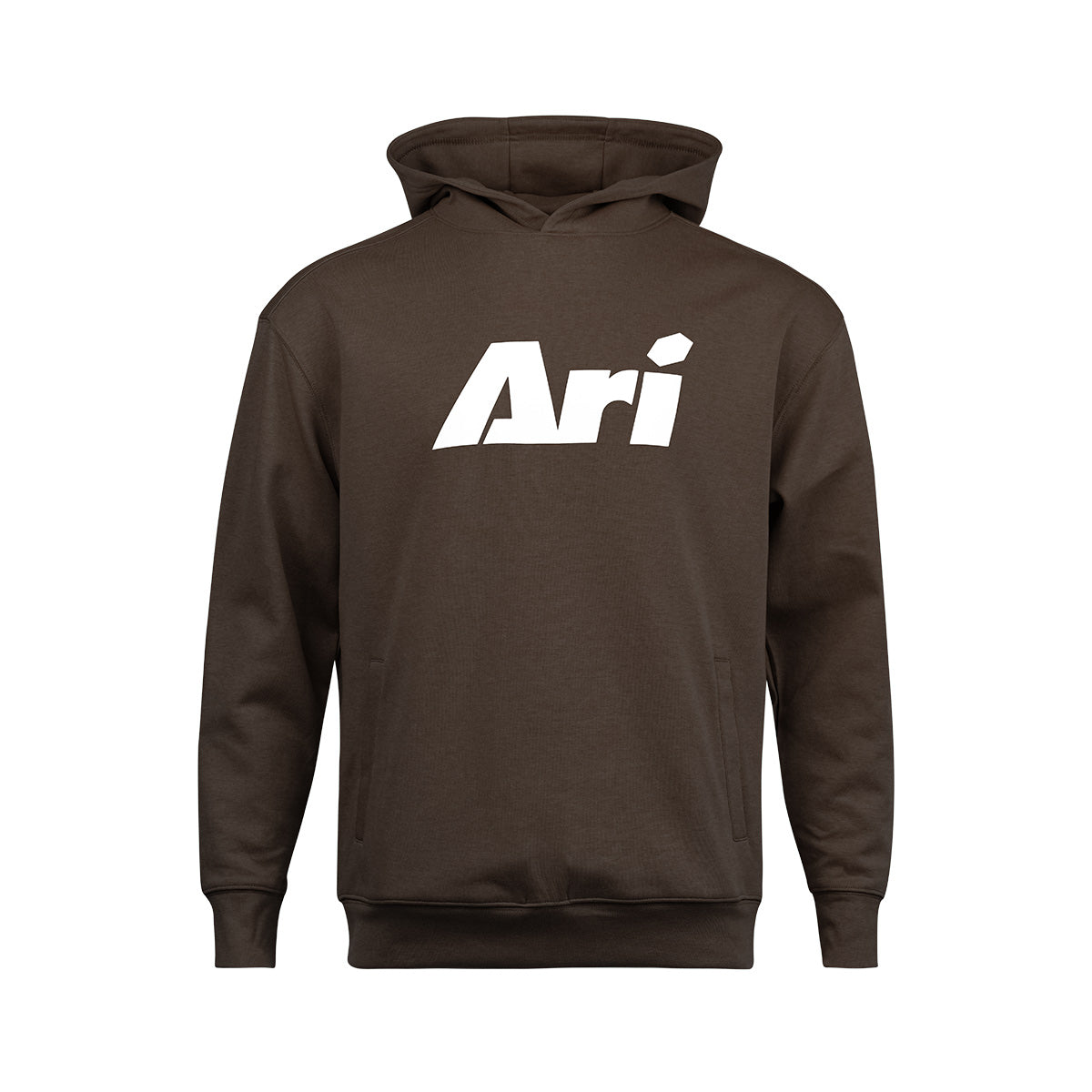 ARI ESSENTIAL HOODIE - BROWN/WHITE/BROWN