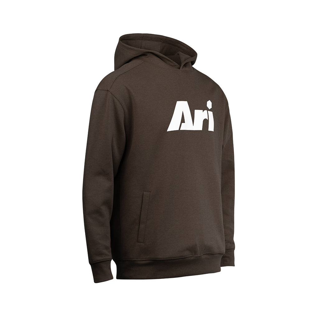 ARI ESSENTIAL HOODIE - BROWN/WHITE/BROWN