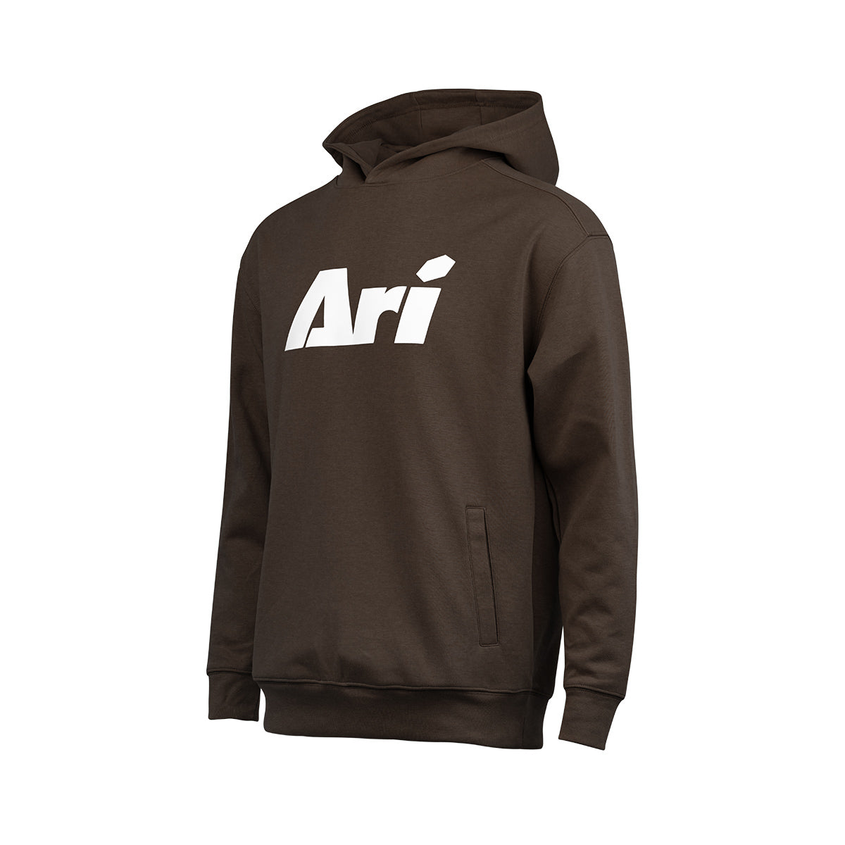 ARI ESSENTIAL HOODIE - BROWN/WHITE/BROWN