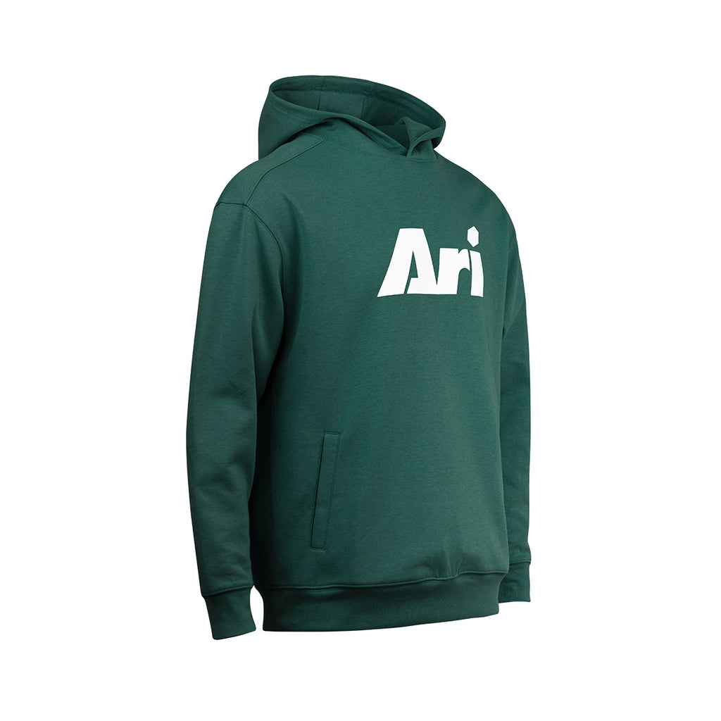 ARI ESSENTIAL HOODIE - GREEN/WHITE/GREEN