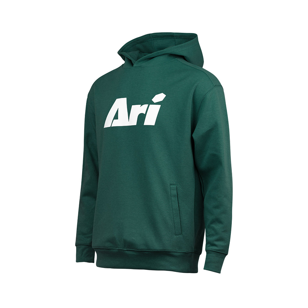 ARI ESSENTIAL HOODIE - GREEN/WHITE/GREEN