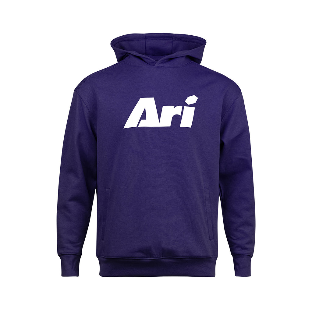 ARI ESSENTIAL HOODIE - PURPLE/WHITE/PURPLE