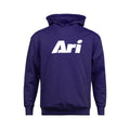 ARI ESSENTIAL HOODIE - PURPLE/WHITE/PURPLE