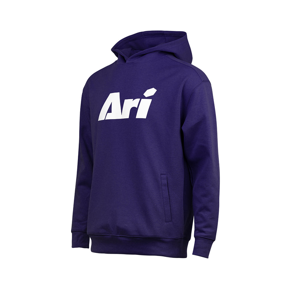 ARI ESSENTIAL HOODIE - PURPLE/WHITE/PURPLE