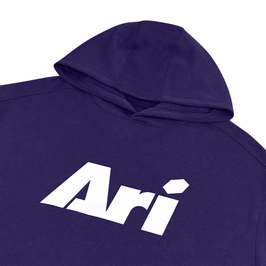 ARI ESSENTIAL HOODIE - PURPLE/WHITE/PURPLE