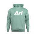 ARI ESSENTIAL HOODIE - SMOKE GREEN/WHITE/SMOKE GREEN