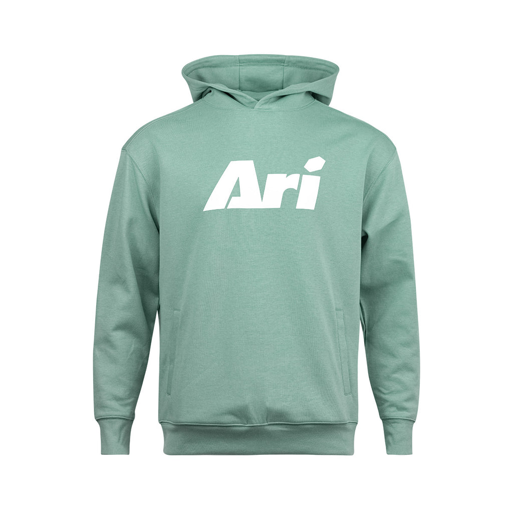 ARI ESSENTIAL HOODIE - SMOKE GREEN/WHITE/SMOKE GREEN