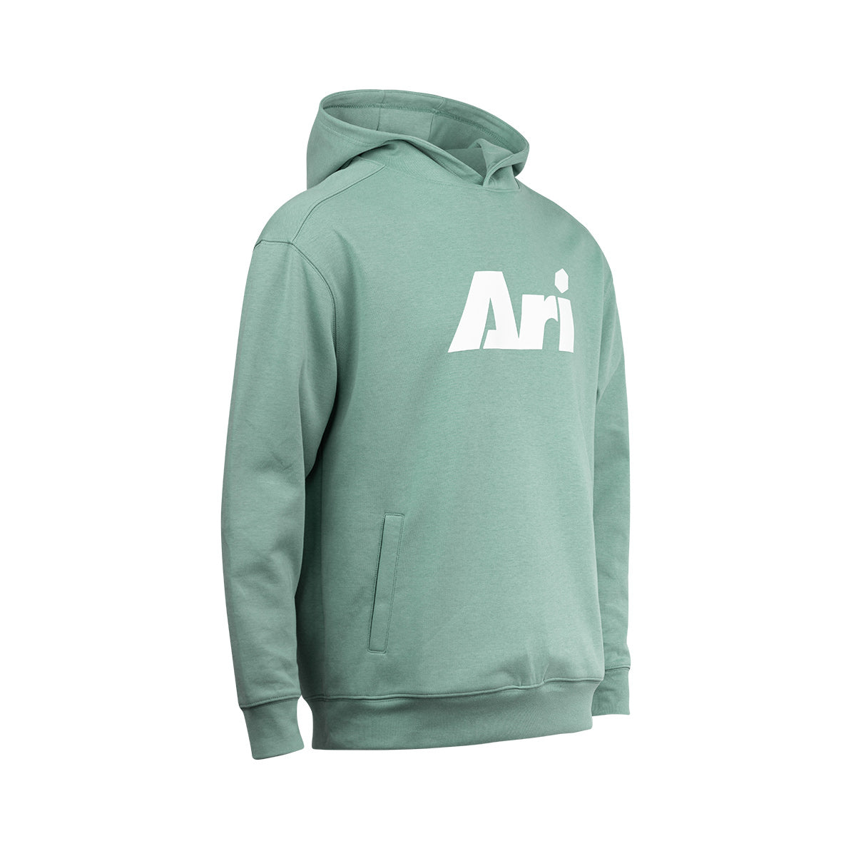 ARI ESSENTIAL HOODIE - SMOKE GREEN/WHITE/SMOKE GREEN