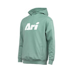 ARI ESSENTIAL HOODIE - SMOKE GREEN/WHITE/SMOKE GREEN