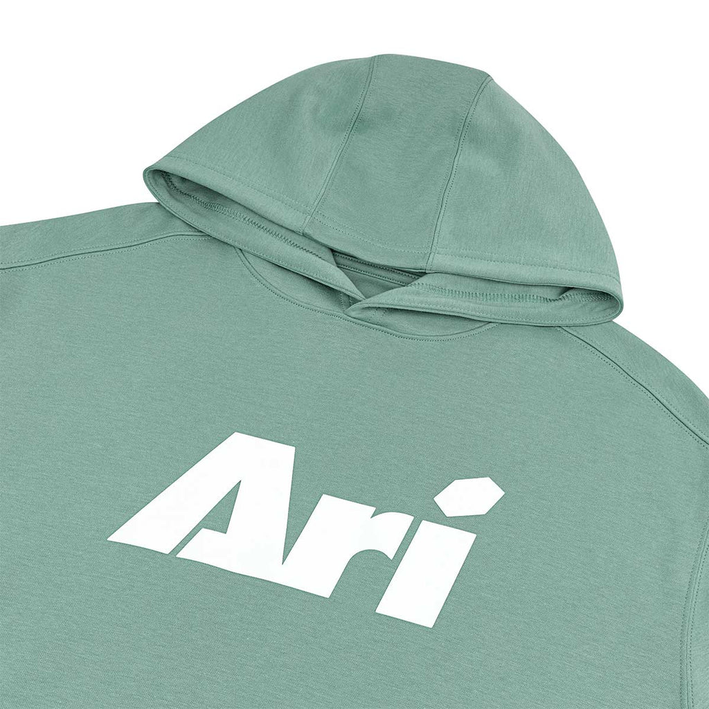 ARI ESSENTIAL HOODIE - SMOKE GREEN/WHITE/SMOKE GREEN