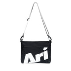 ARI ESSENTIAL SACOCHE BAG - BLACK/WHITE/BLACK