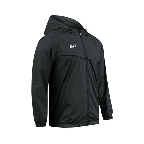 ARI ESSENTIAL WINDBREAKER JACKET - BLACK/SILVER/WHITE