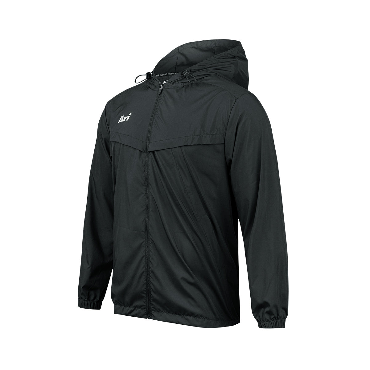 ARI ESSENTIAL WINDBREAKER JACKET - BLACK/SILVER/WHITE