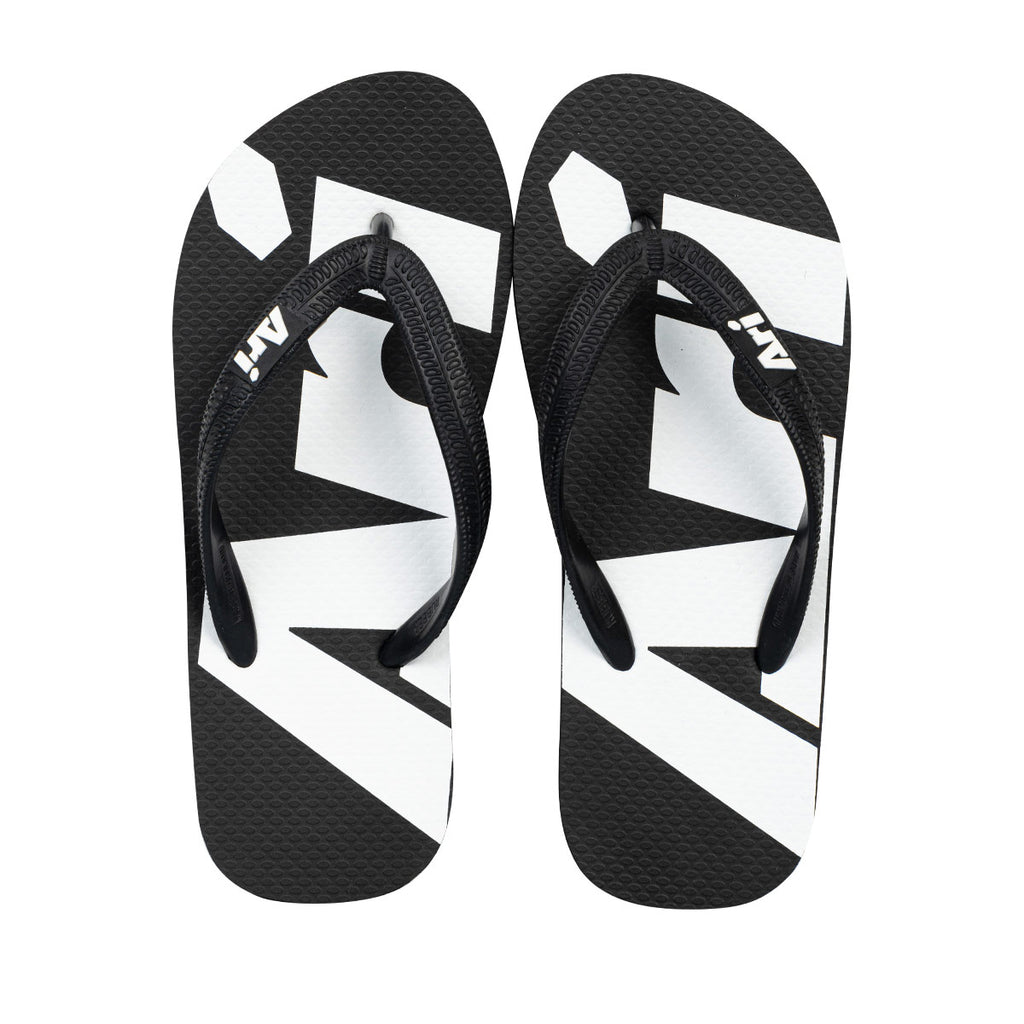 ARI FLIP FLOP SANDALS - BLACK/WHITE/BLACK